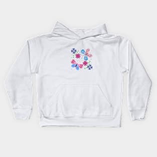 Pink and Blue Butterflies Kids Hoodie